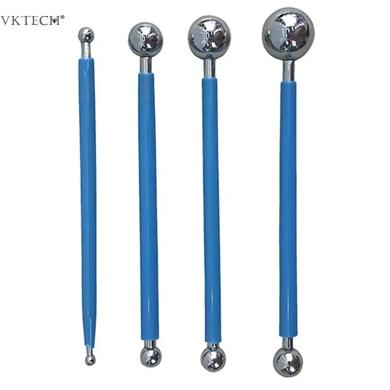 

4pcs/set 8 Heads DIY Stainless Steel Polymer Modeling Clay Carving Sculpture Tools Slime Plasticine Tools for Clay Carving