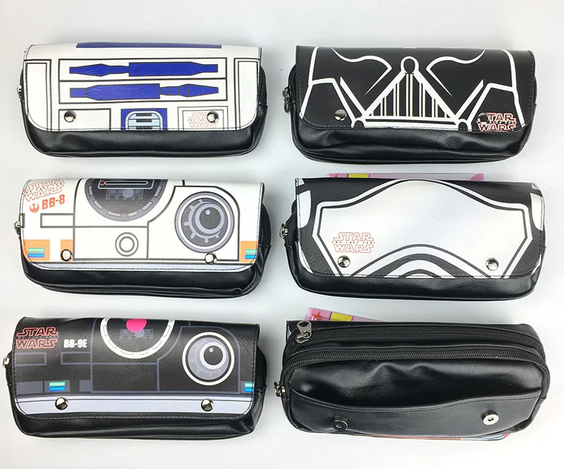

Star Wars Stormtrooper Pencil Case Stationery bag School Pen bag Fashion PU Makeup Case Cosmetic Bags make up bag zipper pouch