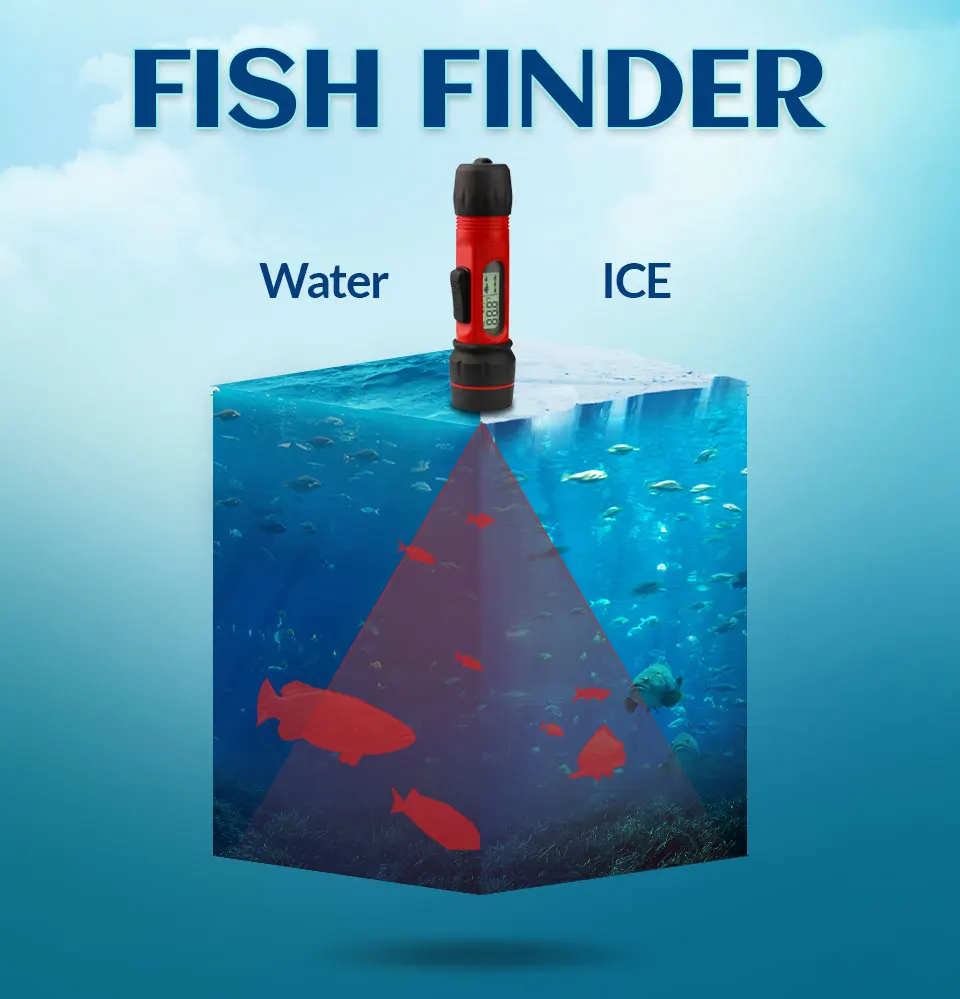 Рыболокатор беспроводной эхолот 90 м цифровой датчик глубины Sonar Ice Fishfinder детектор