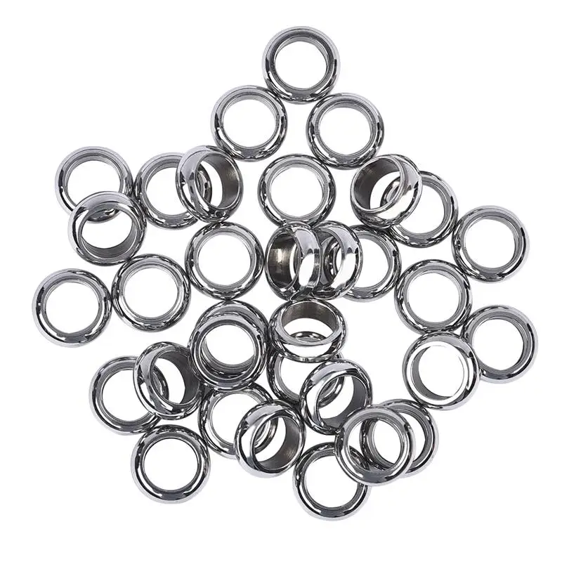

20pcs/Lot Hole 5mm Stainless Steel Beads Round Spacer Beads for Jewelry Making DIY Bracelet Beads Accessories