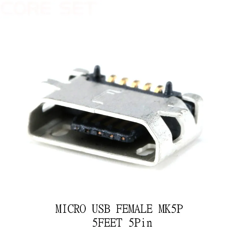 20 шт. Micro USB MK5P 5pin гнездовой разъем G19 Micro usb разъем для зарядки прямой SMD DIP разъем