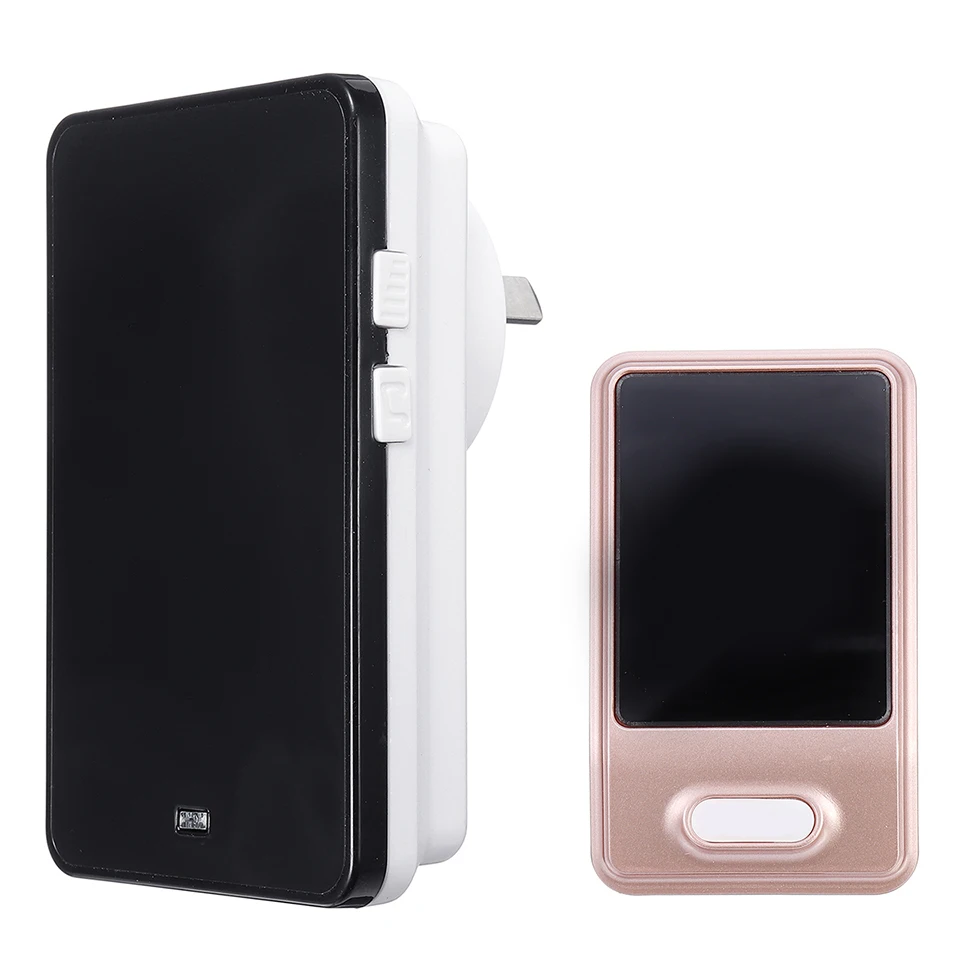 

Household Long Distance Remote Control Wireless Doorbell Door Bell Waterproof Doorbell 220V With Indoor unit receiver Rose Gold