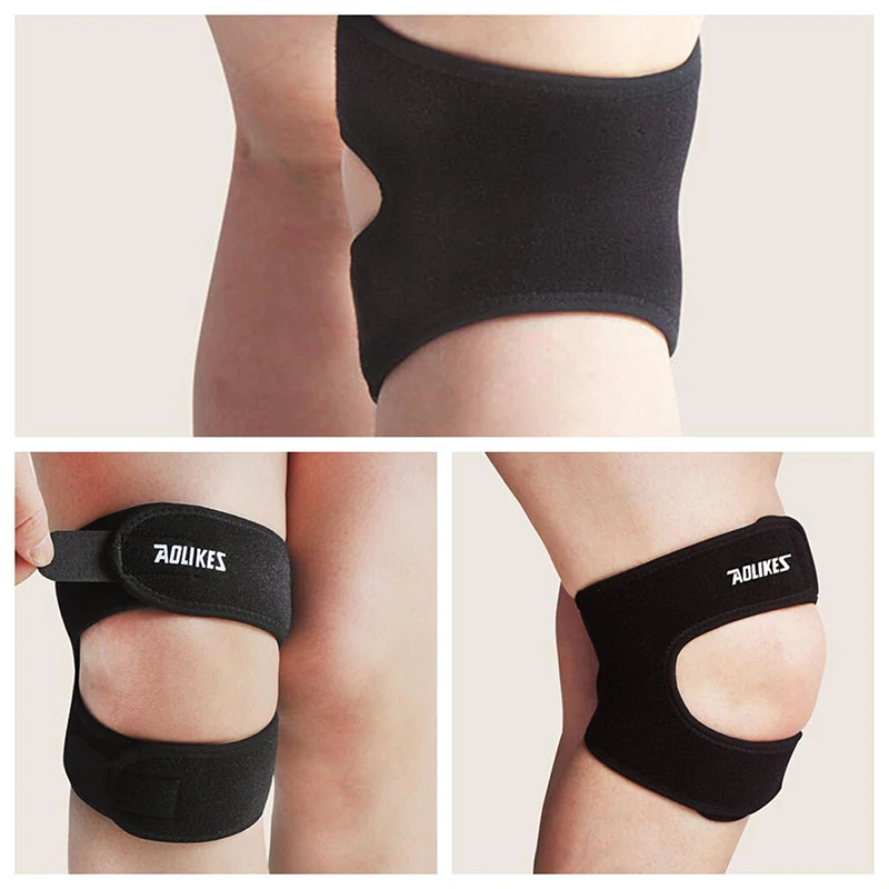 

1x Adjustable Sports Gym Patella Knee Support Strap Brace Band Protector New