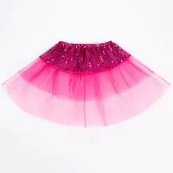 MISSKY/Детская сетчатая юбка с блестками для девочек, юбка-баллон для танцев
