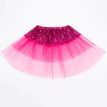

MISSKY Children Girl Sequined Mesh Skirt Dance Performance Bubble Skirt