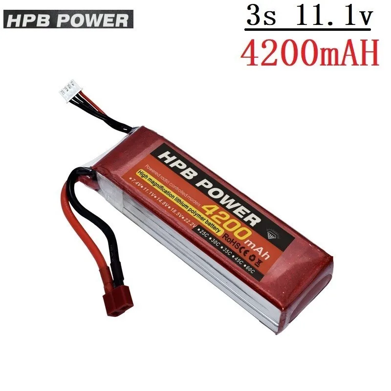 Высокая мощность 11,1 V 4200mAh 35C батарея для RC автомобилей самолетов запасные части 3s lipo батарея для RC квадрокоптера 11.1v батарея HPB