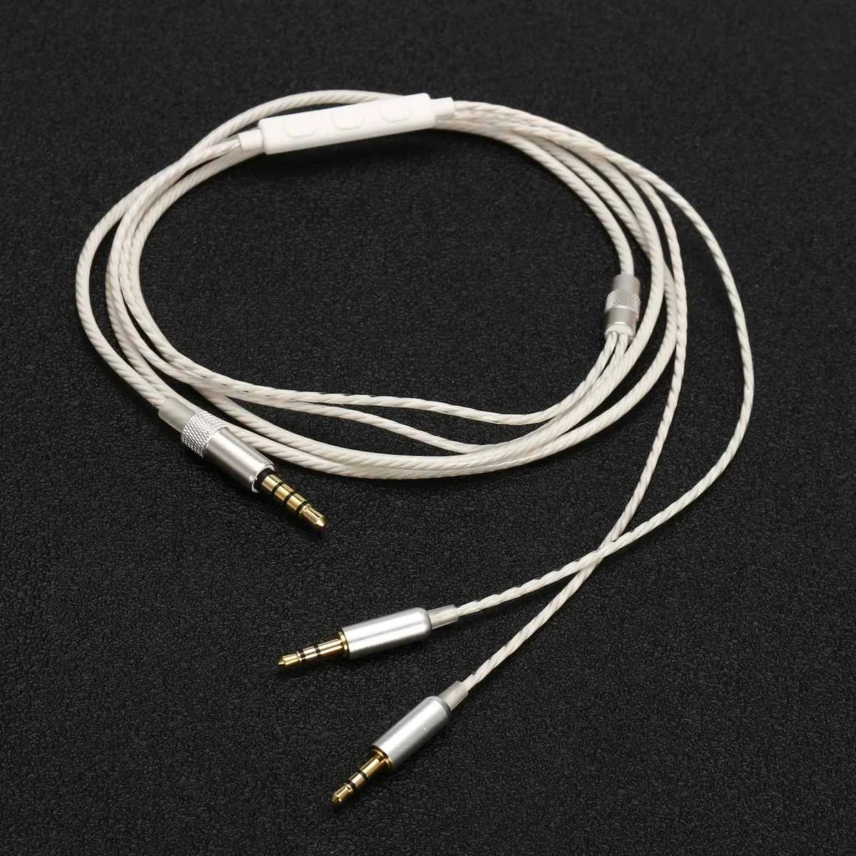  CLAITE 1.2 m Alla Flessione di Ricambio Cavo Audio Con Il Mic Per Il Sol Republic Master Tracks HD 