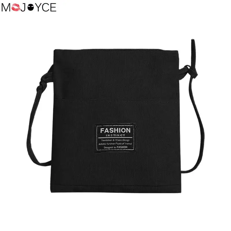 Холщовая простая маленькая сумка мессенджер Женская Повседневная через плечо в