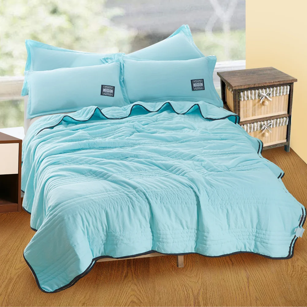 

Washed Cotton Air Condition Summer Quilt Breathable Bedding Blankets for Adults Children Bed Covers