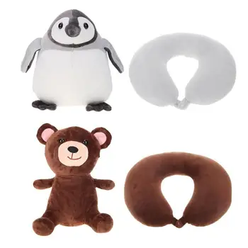 

Animal Cotton Plush U Shape Neck Pillow Travel Car Home Pillow Nap Pillow Health Care Stuffed Plush Toy Kid Doll Gift
