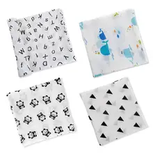 Детские полотенца шарф для девочек и мальчиков, банные полотенца с мультяшным принтом, хлопковые пеленки для малышей, чехол для коляски