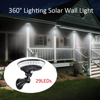 

Newest Waterproof Solar Light 29 LEDs Solar Wall Light 360 Degree Lighting PIM Motion Sensor Night Lamp Lighting Street Secure