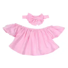 Girl Ruffle Off Shoulder Crop Top T-shirt Girl Ruffle Off Shoulder Crop Top T-shirt