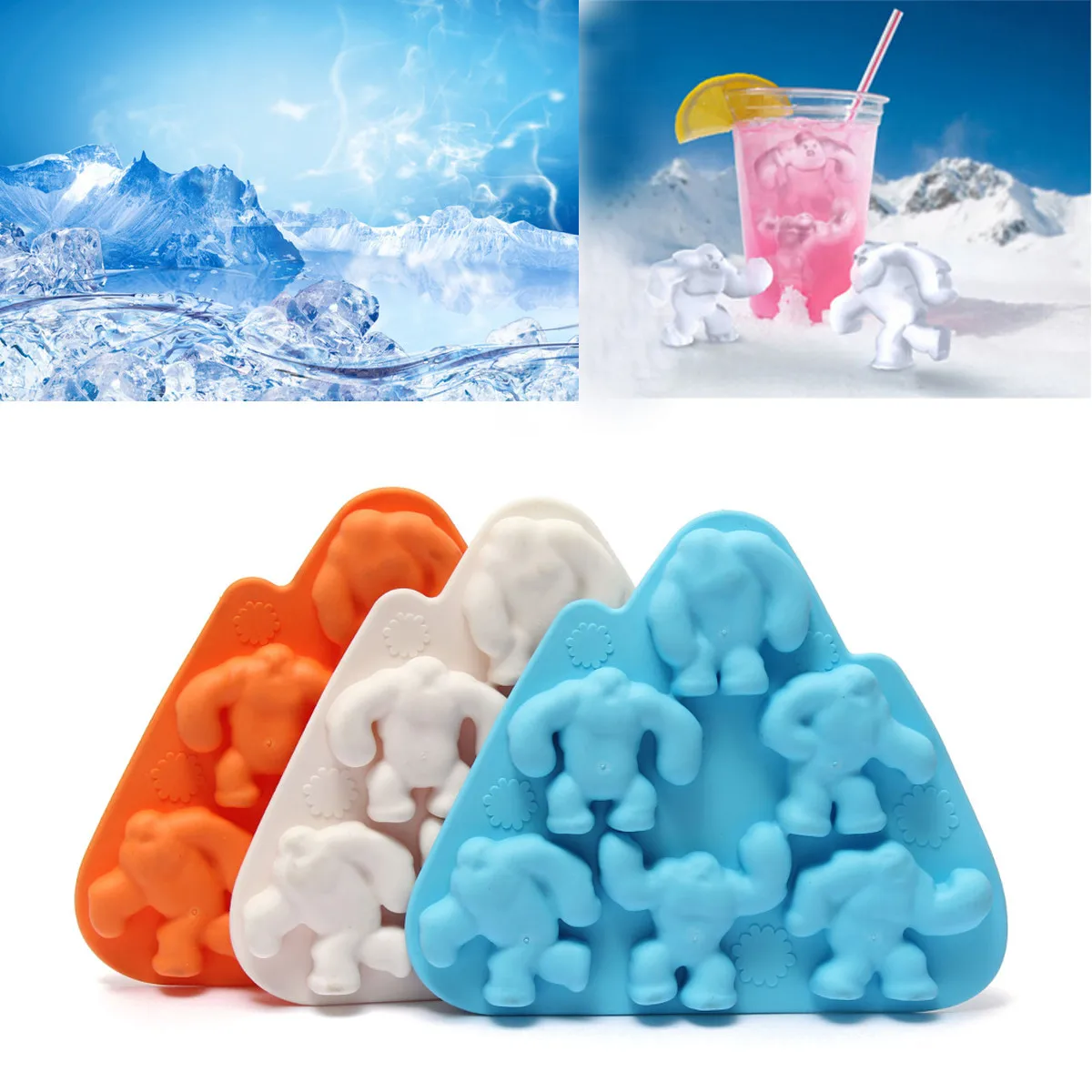 Silicone Ice Cube Mold Maker Ice Ball Mold Tray Mix Mould Cool Drink