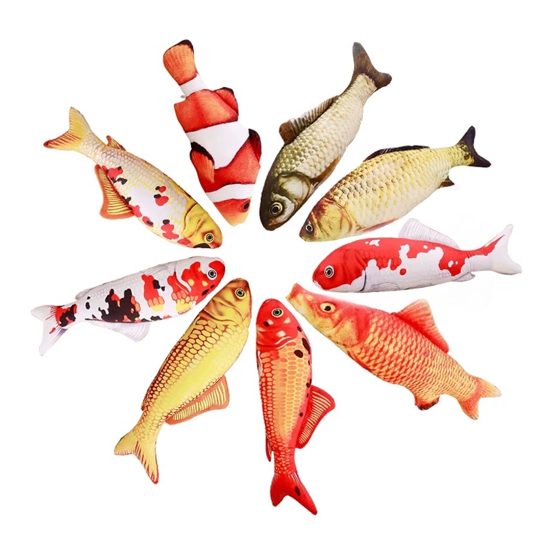 Jouet De Simulation De Poisson En Peluche 1 Piece Poisson En Peluche Carpe Animal De Compagnie Chat Chien Jouet Pour Bebe Decor De Chambre D Enfant Cadeau D Anniversaire Aliexpress