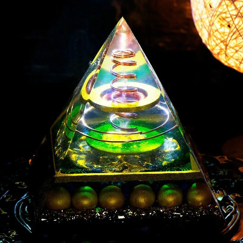 

2019 Hot Sale Orgonite 13.5cm Big Pyramid Reiki Healing Energy Amplifier Stone That Changes The Magnetic Field Of Life Gift