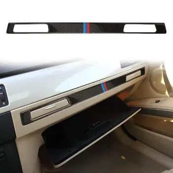 

For BMW 3 Series E90 E92 E93 LHD Interior Trim Carbon Fiber Copilot Water Cup Holder Panel Decor Cover Sticker Car Accessories