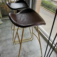 75 см высота скандинавского высокого класса Золотой барный стул дизайнерский домашний стул Кофе Молоко чай передний Рабочий Стол Стул креативный кофейный стул