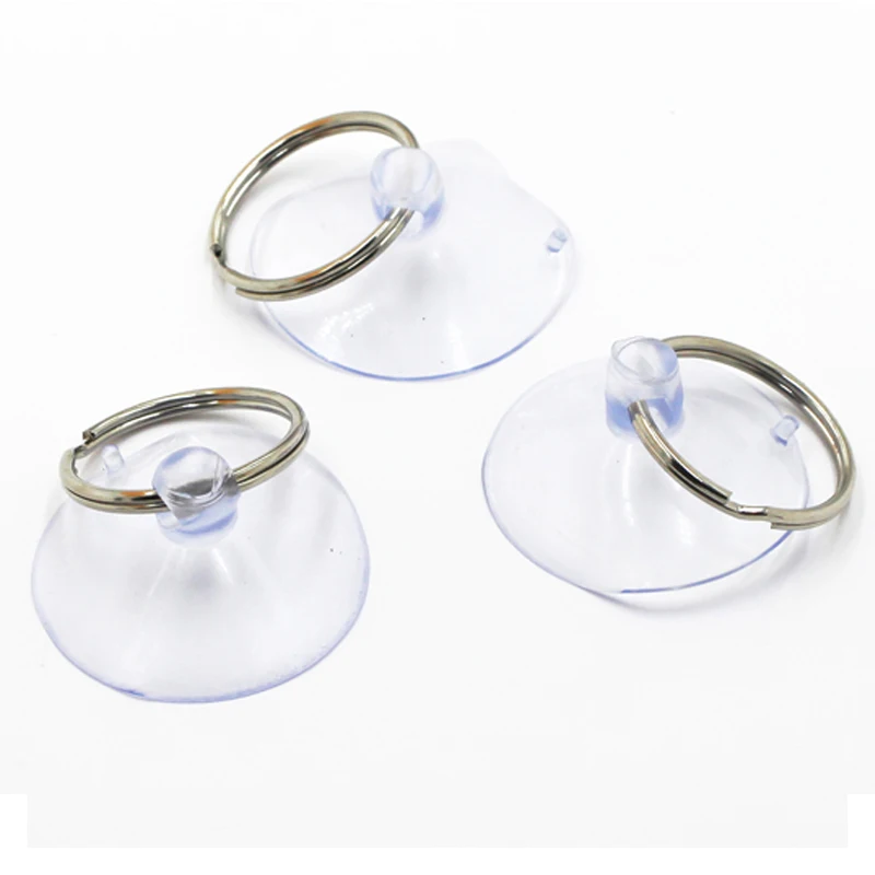 

100PCS/LOT Light Duty Small Suction Cup with Metal Key Ring for Smart Phone Tablet LCD Screen Opening Repair Tools