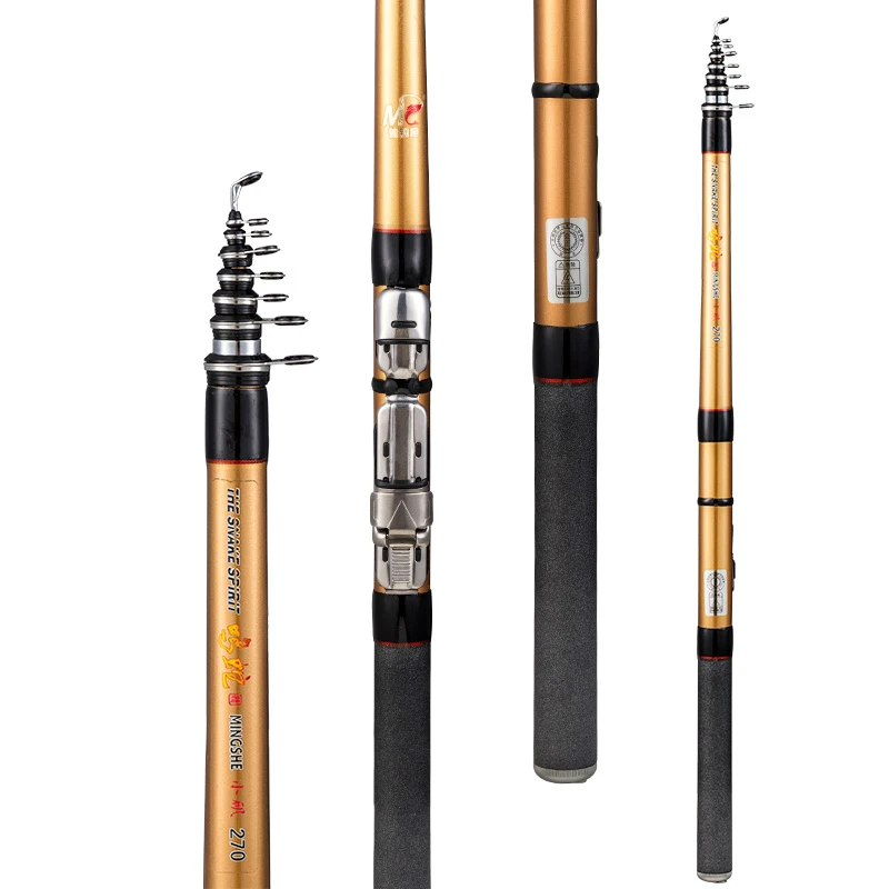 

High Carbon Ultra-hard Rock Fishing Rod Ultra-light Telescopic Fishing Pole Short Portable Fishing Stick 1.8m 2.1m 2.4m 3.0 m