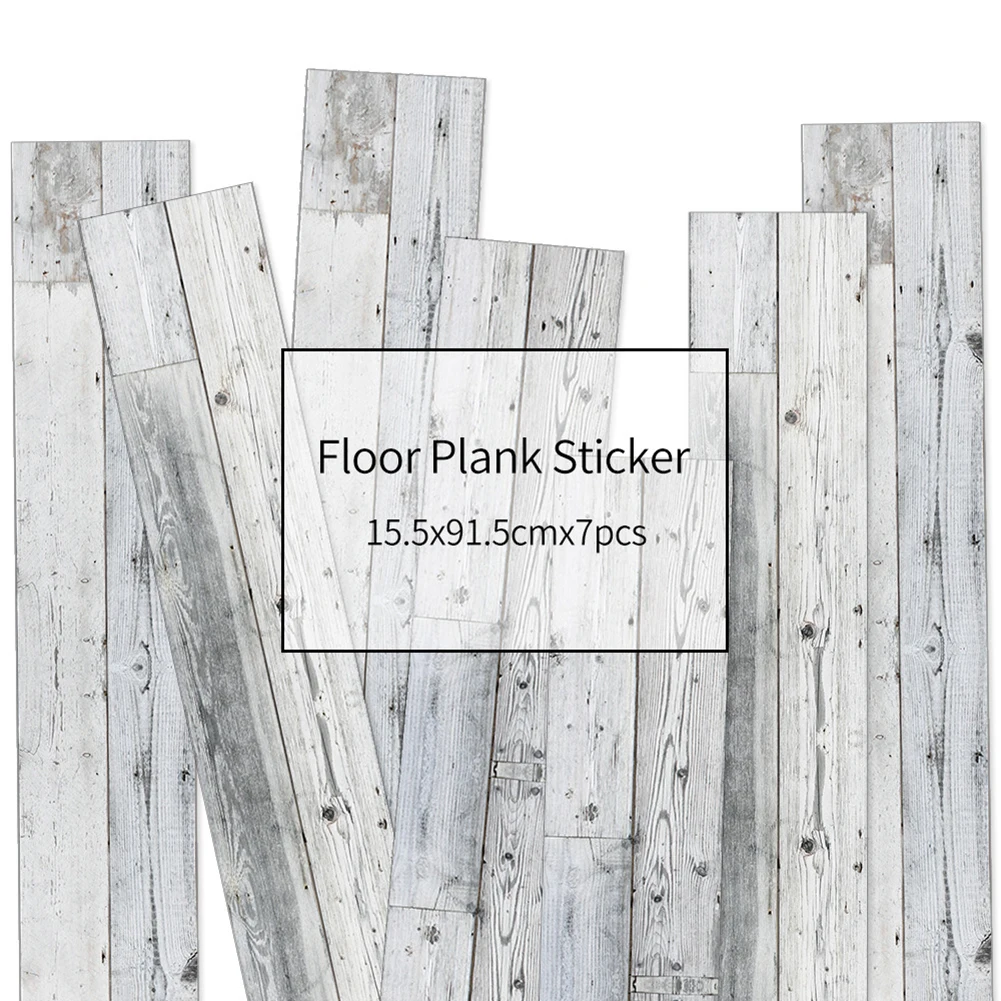 

HXM 7pcs Floor stickers DIY Self-adhesive Wall Tile Stickers Wood Grain Frosted Film Wallpaper Kitchen Living Room Decor #15
