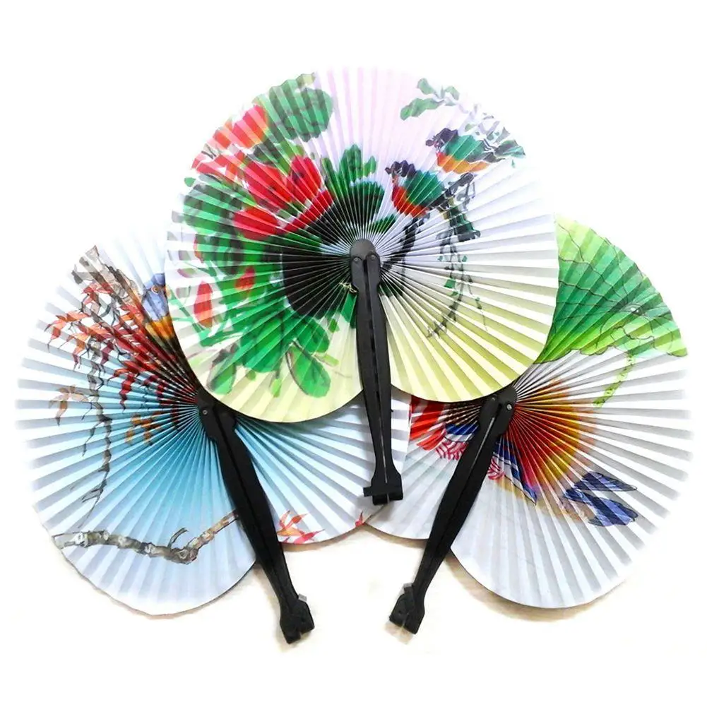 

24X Folding Paper Fans - Pretty Chinese Designs - Girls Party