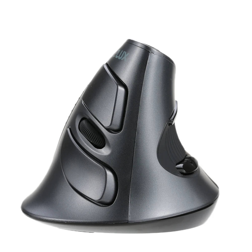 

Delux 2.4G Wireless Ergonomic Vertical Optical Mouse Computer Mice Adjustable 1600 DPI 5D Buttons