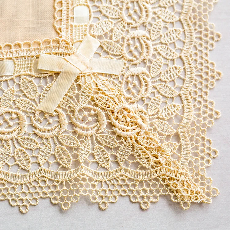 lace ribbon tablecloth Household pastoral tablecloth tea table cloth tray mat heat insulation mat low-cost wholesale