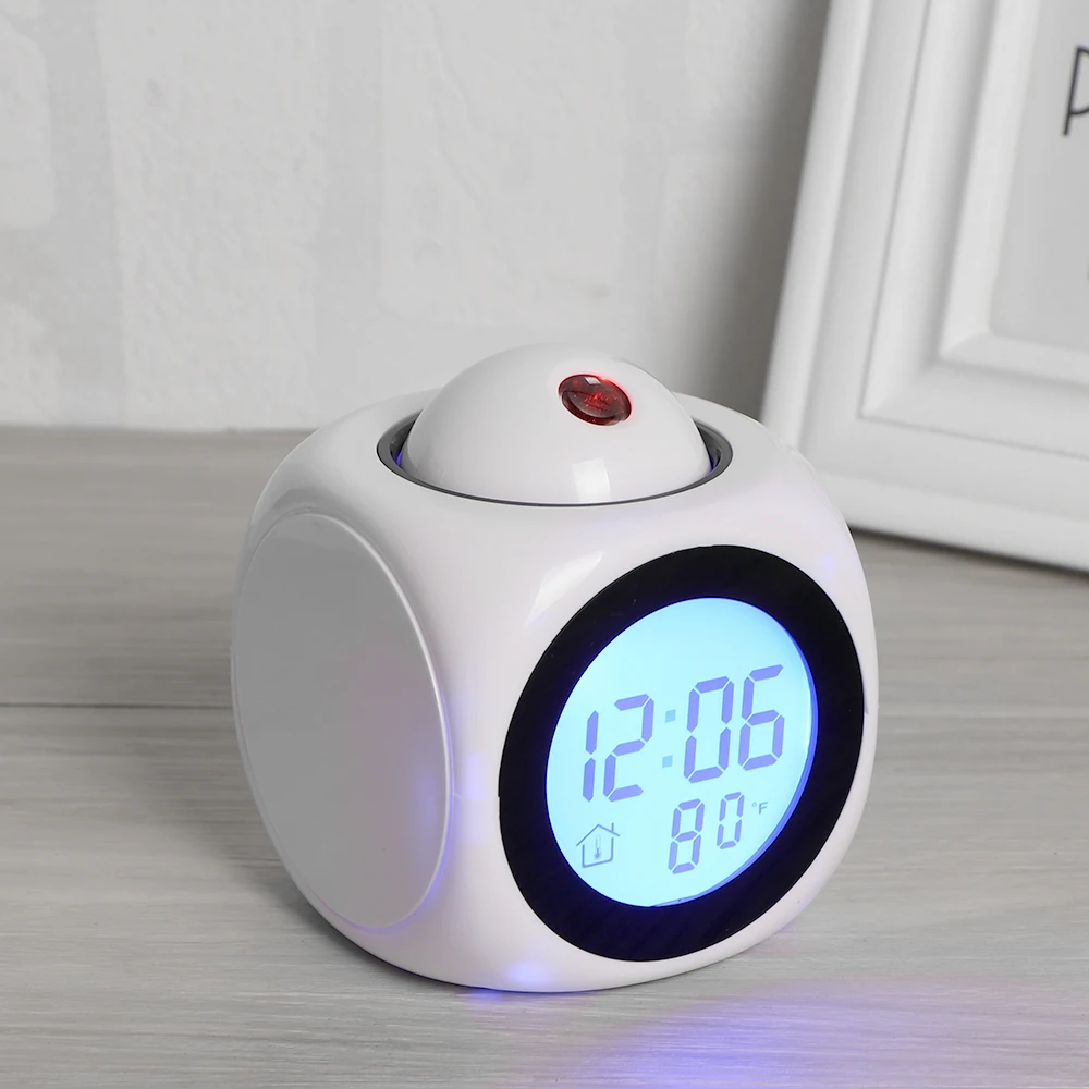 ЖК проекционные часы электронные настольные цифровые Nixie без радио проектора