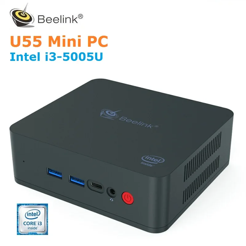 

Beelink U55 Mini PC Intel Core I3-5005U Intel HD Graphics 5500 2.4G+5.8G WiFi 1000Mbps USB3.0 BT4.0 Set Top Box