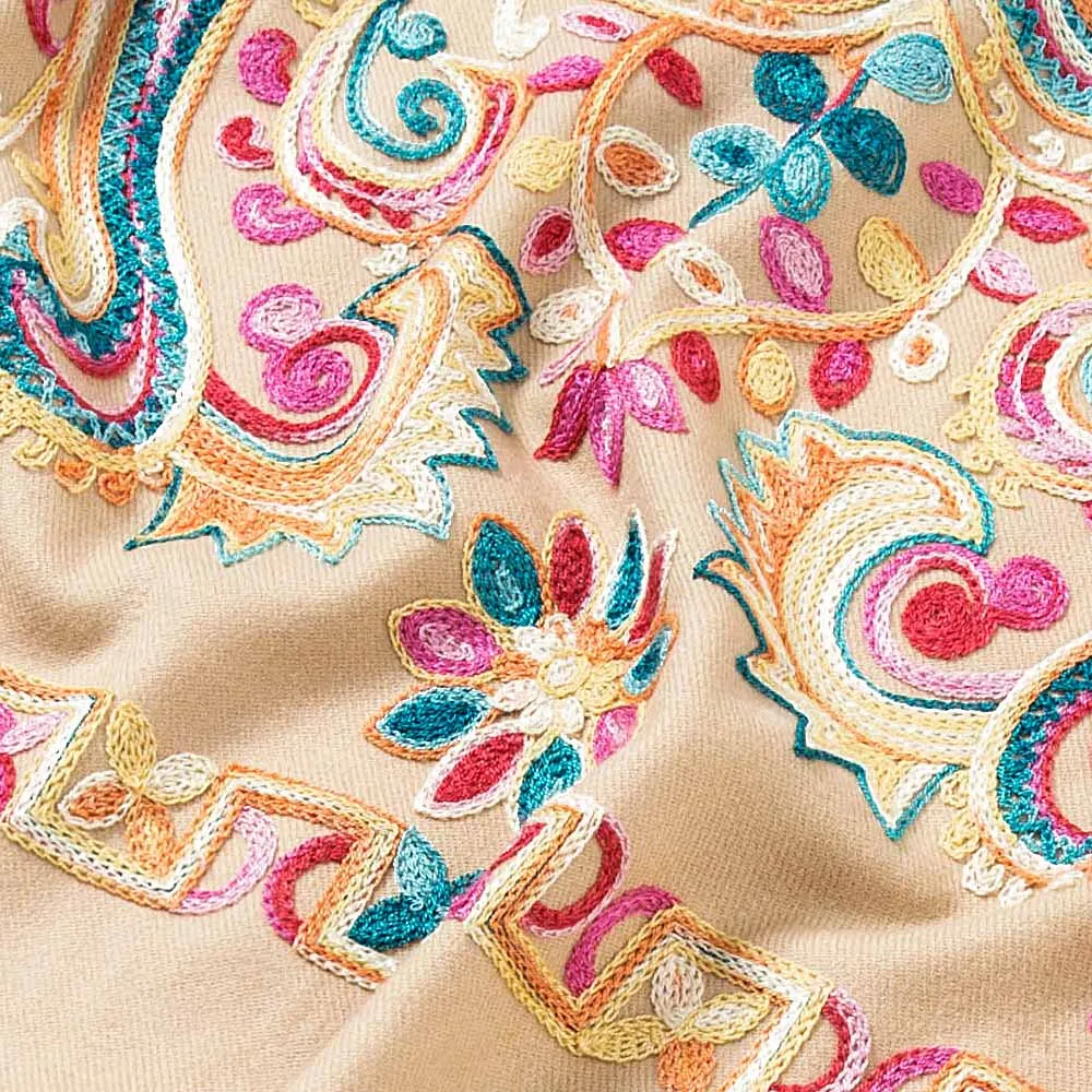 Шарф с вышивкой Пейсли кашемировая шаль матовый пончо Пашмина накидка оверсайз
