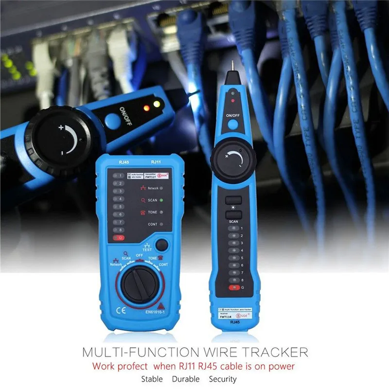 

New FWT11 RJ11 RJ45 Wire Tracker Tracer Telephone Ethernet LAN Network Cable Continuity Tester Detector Line Finder