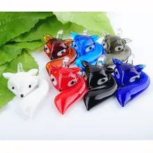 RONGZUAN,, ювелирное изделие, умная лиса, лэмпворк, стеклянный кулон из бисера, животное, муранское, для SP, ожерелье, милый, TBH308