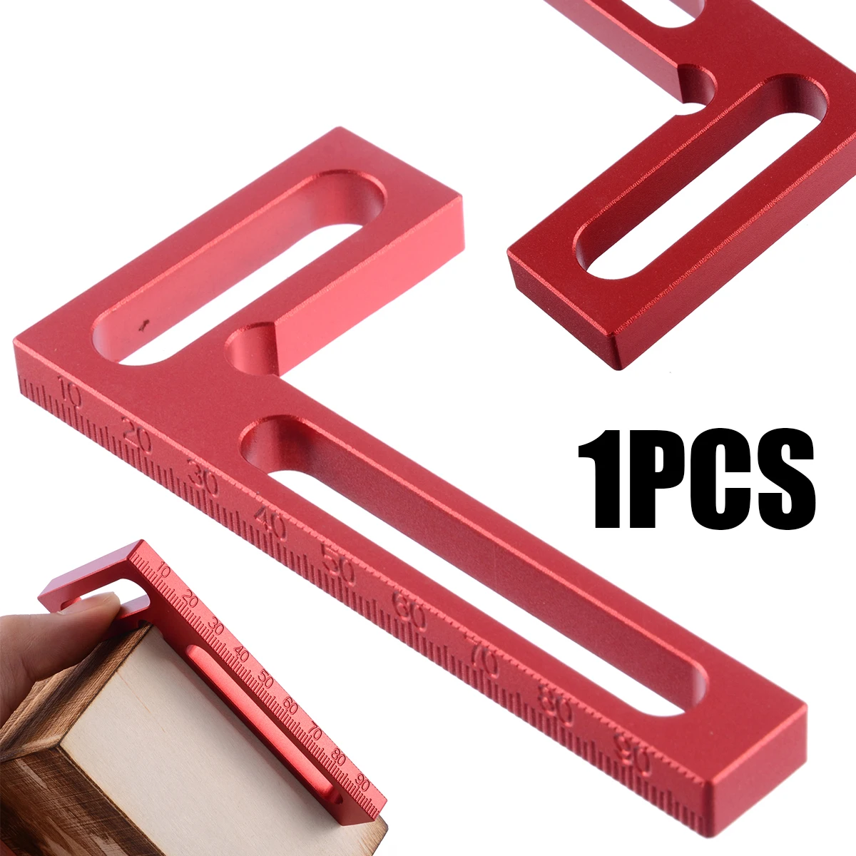 

90 Degree Positioning L Squares Aluminium Alloy Right Angle Clamps Woodworking Carpenter L Block Square Measuring Tools 100x50mm