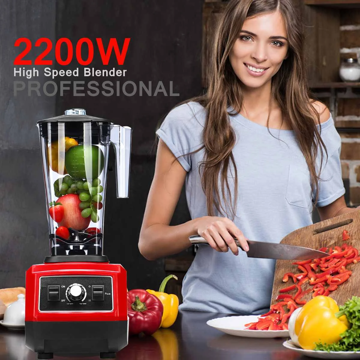 

2200W 45000-peak 3L Blenders EU US AU Plug with Blenders Tamper Radial Cooling Thermal Protection System Stainless Steel Blade