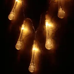 Креативный водный капля света светодио дный 20 светодиодный солнечный свет струна водостойкий открытый домашний декор вечерние для