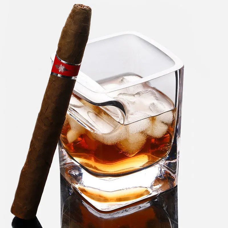 

Creative Irregular Whisky Cigar Cup Cigarette Crystal Beer Wine Liquor Glass Thickening Glasses Square Swig Mug Vaso Vidro Thule