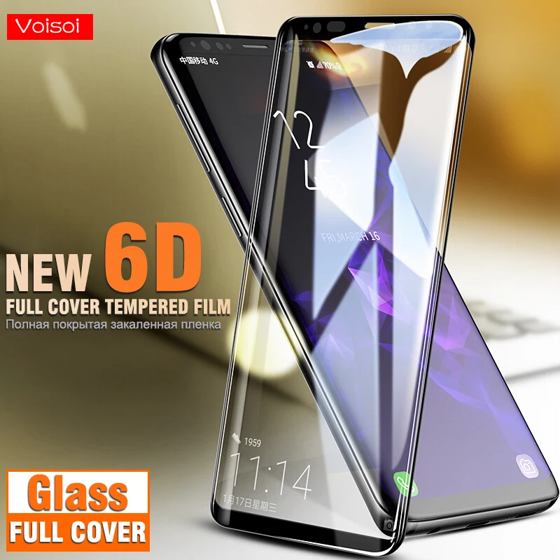 6D полный изогнутое закаленное Высокопрочное Стекло для samsung Galaxy Note 9 Note8 S9 S8 плюс