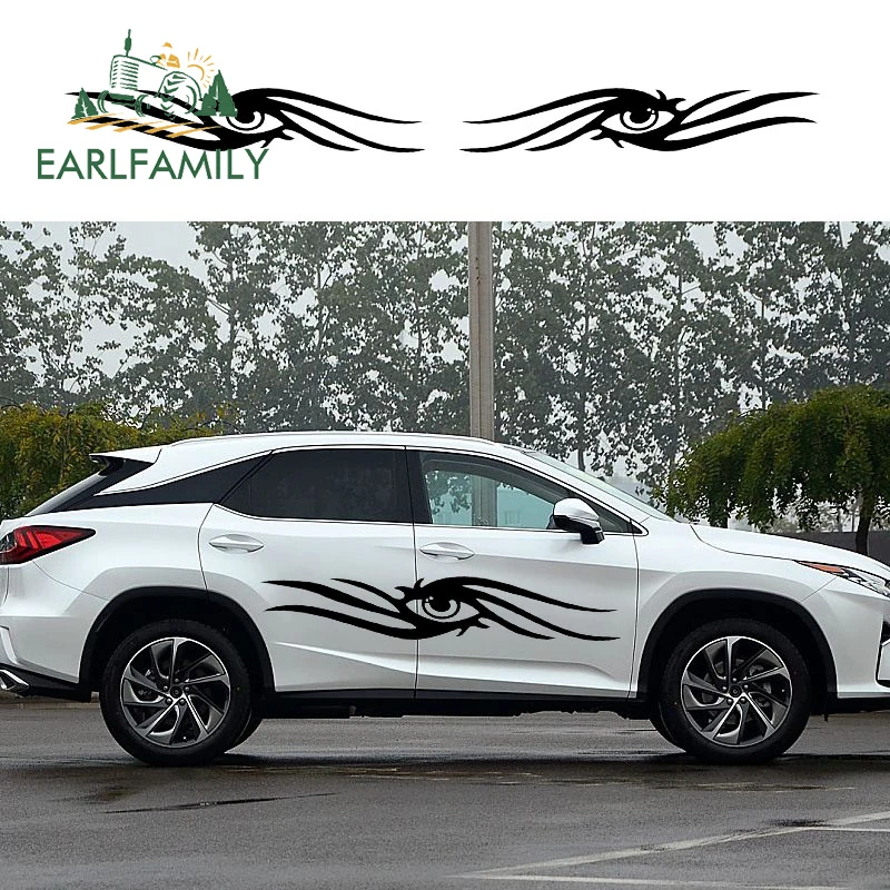 

EARLFAMILY 2x Eye (one for Each Side) Camper Van RV Trailer Truck MotorHome Vinyl Graphics Kit Decal Car Sticker for Rear Bonnet
