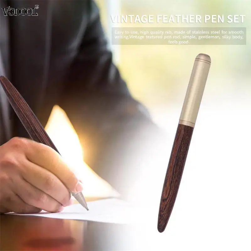 

Luxury Brass Sandalwood Signature Pen Business Gel Pens Stationery Gift School Office Writting Tools Ballpoint Pens