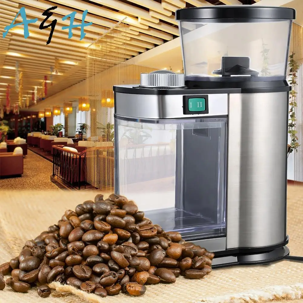 

Coffee Grinder Electric Bean Grinding Machine 220-240V Home Bean Coffee Grinding Stainless Steel Machine Adjustable Thickness