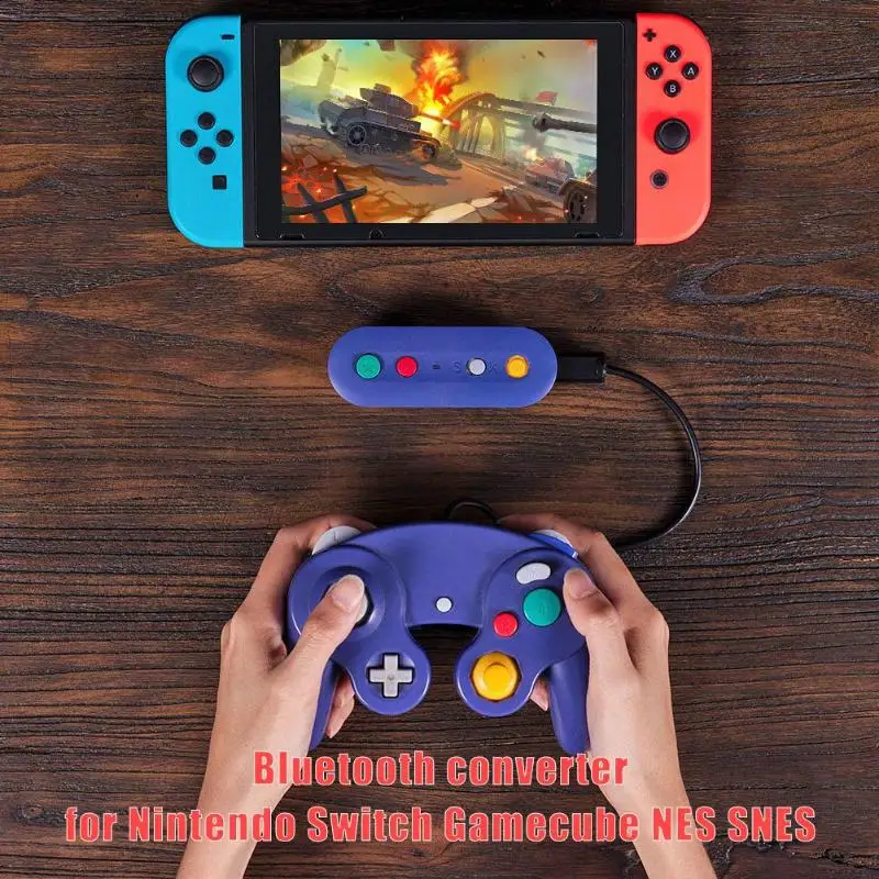 

2019 hot sale Wireless Bluetooth Adapter Converter Compatible with Nintend Switch Gamecube NES SNES with USB Cable