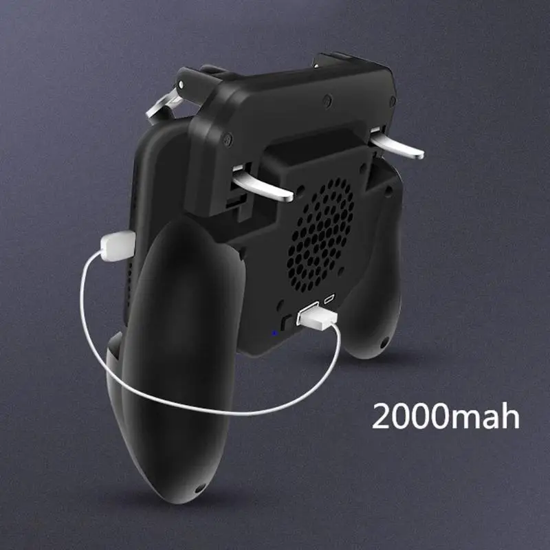 2000mAh Cooling Fan PUBG Controller Gamepad Mobile Trigger Joystick Mobile Controller Phone Cooler Power Bank Phone Gamepad Hot