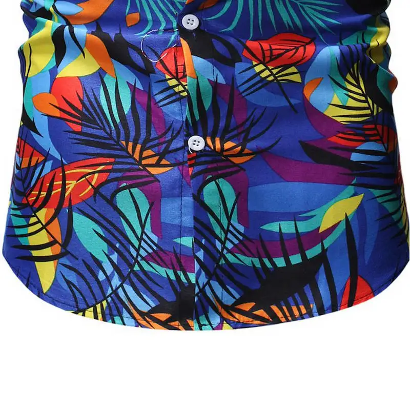 2019 Мужская гавайская рубашка мужская повседневная camisa masculina пляжные рубашки с
