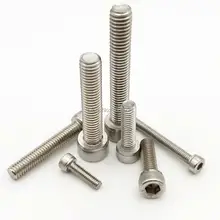 Hexagon Socket-Cap Allen-Head-Bolt Screw-Length Stainless-Steel DIN912 M1.4 2-80mm M3 M4