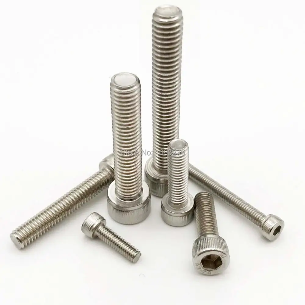 M1.6 A2 Acero Inoxidable Perno Tapa De Enchufe Tornillos Allen Cabeza Hexagonal DIN 912 1.6mm