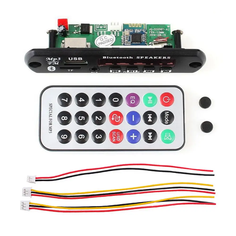 Автомобильный USB Bluetooth MP3 WMA FM AUX декодер 7 12 В плата аудиомодуля поддержка TF SD карты