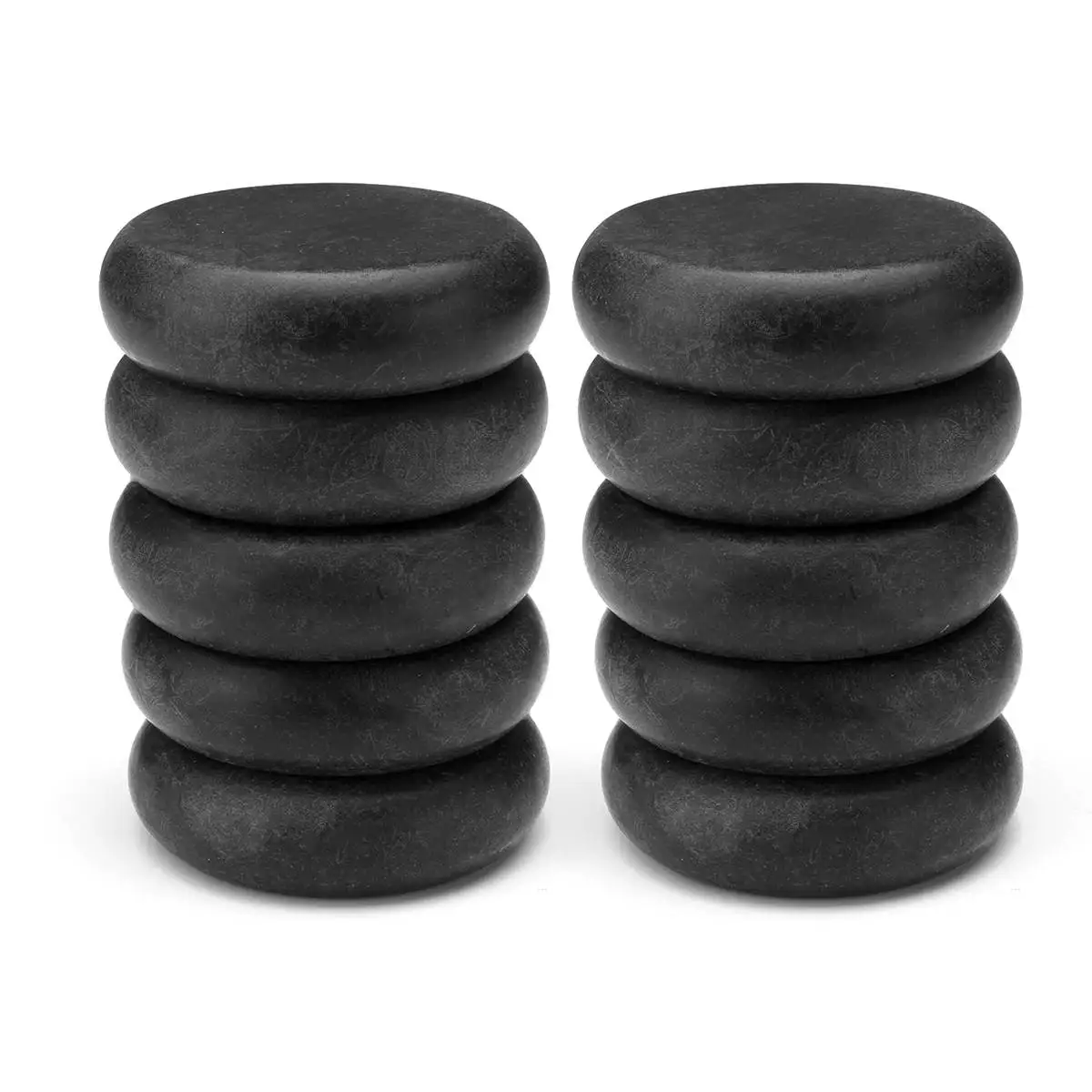 10 Pcs 6x6 cm حجر تدليك s تدليك الحمم الطاقة الطبيعية حجر تدليك مجموعة ضغط الساخنة سبا البازلت صخرة الجسم الرعاية الصحية الحجر