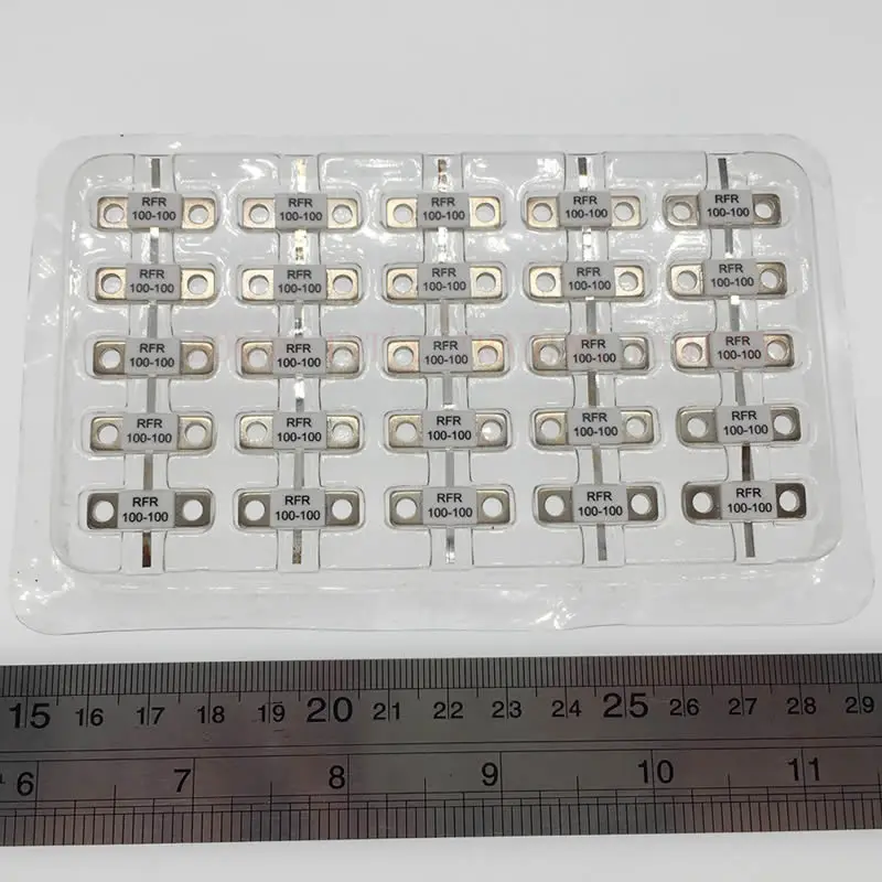 Resistencias de montaje en brida, 100 vatios, 100 ohmios, DC-3.0GHz, BeO, cerámica, alta potencia, carga ficticia, 100 vatios, 100 ohmios, RFR100-100