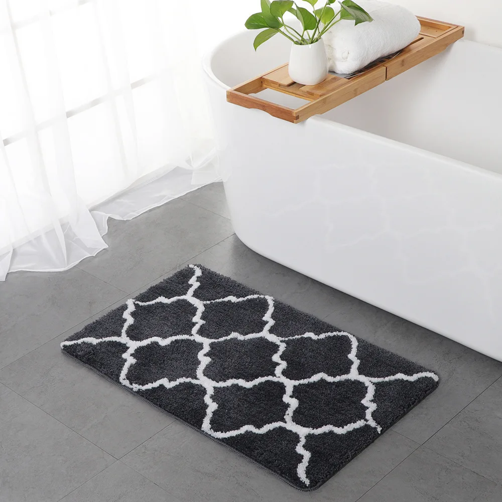 

High Quality 100% Polyester Fiber Soft Carpet Antiskid Ground Mat Dining Room Home Bedroom Carpet Floor Mat 2 Size